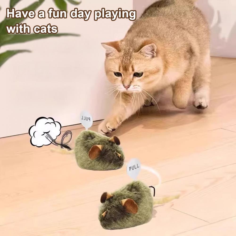 Realistic Mouse Sound Cat Toy Simulation Mouse Cat Toy with Realistic Simulation Mouse Automatic Squeaky Cat Supplies