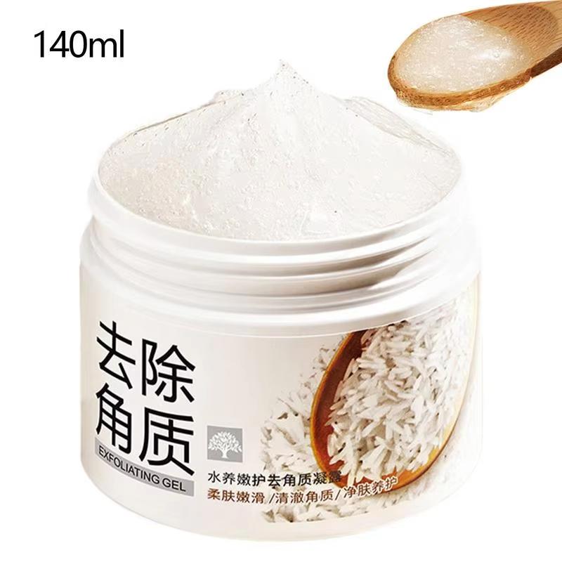 Rice Scrub for Face Skin Lightening Body Scrub Body Exfoliation Gel Moisturizing Face Scrub Brightening Gentle Rice Formula