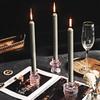 Nordic Mini Glass Candlestick European Taper Candles Holders Table Candle Stand Small Tealight candle holder Home Decoration