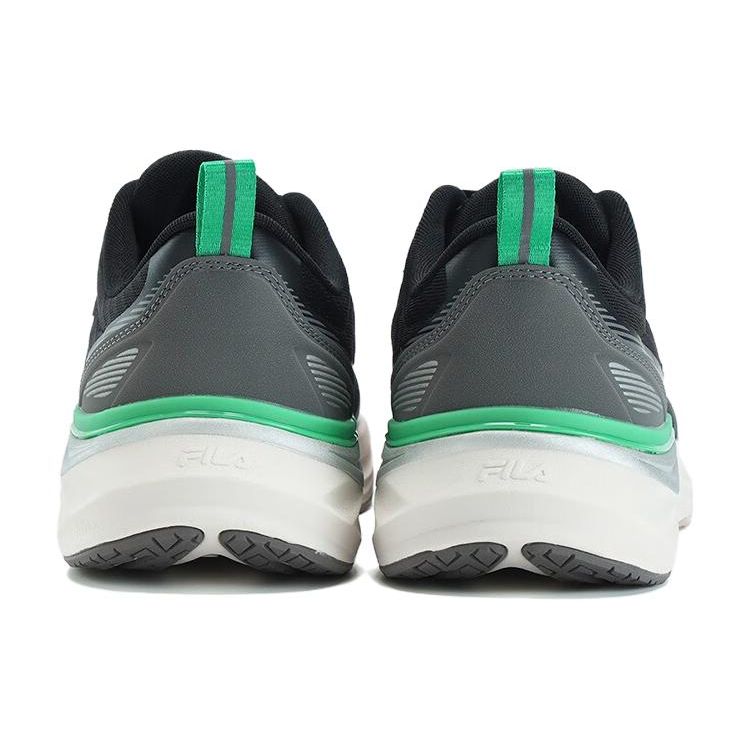 Fila Vola Evo Comfortable Versatile Fabric Synthetic Leather Breathable Lightweight Low-Top Running Shoes Men Sneaker Caviar-Grey A12M331116FCV