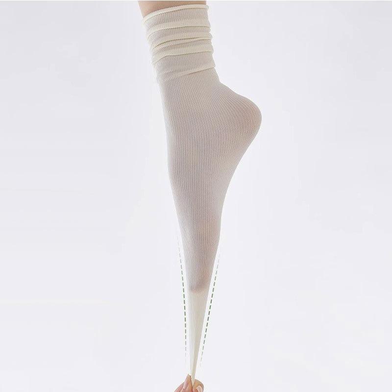 5 Pairs of Women's Summer Thin Style All Match In The Tube Pile Socks