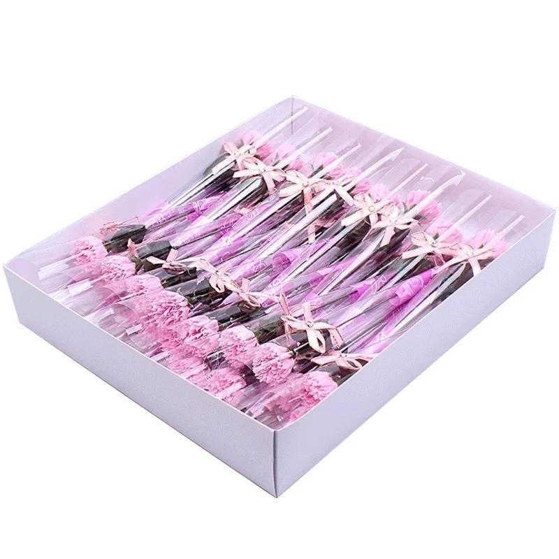 8pcs/lot Bath Artificial Carnation Soap Flower Party Mother's Day Gift Decoration Valentine's Day Gift