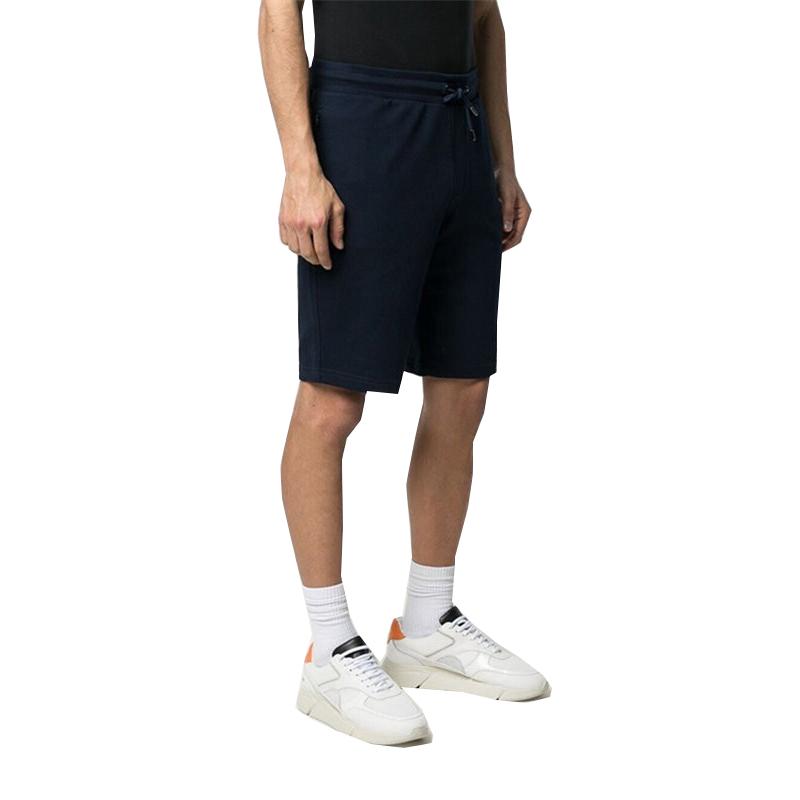 Emporio Armani Solid Color Straight Leg Lace-Up Casual Shorts Men shorts Dark-Blue 8N1PH3-1J07Z-0933