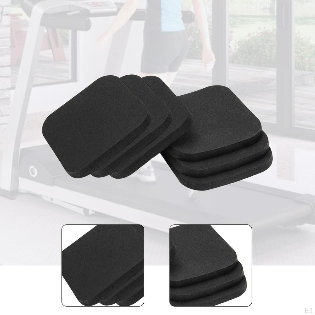 6 Anti-vibration Running Mats, Rubber Pads for Exercise Equipment, Static Pads.