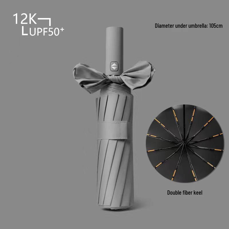 Dual-Use Automatic Folding Umbrella - Large Sunshade for Men & Women with Custom Logo and Sunscreen Protection.