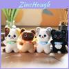 Adorable Cute Kitten Plush Toy Keychain Soft Stuffed Animal Doll Bag Charm