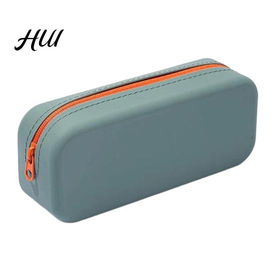 Solid Color Pen Case Silicone Pencil Case, Soft Bag, Makeup Pouch, Cosmetics Storage Pouch Stationery Bag for Students, School Supplies One-piece