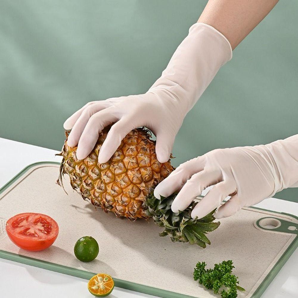 30Pcs Food Grade Nitrile Gloves Waterproof Dishwashing Gloves  Food Handling