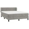 Maison Exclusive - Sommier à lattes de lit et matelas Gris clair 140x200cm Velours