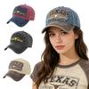 Unisex distressed bestickte Texas Baseballkappe Vintage gewaschene Trucker-Mütze Fahion Outdoor Papa-Mütze verstellbar lässiger Sonnenhut