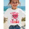 European Sizes Girls' Summer Short Sleeve T-Shirt Suitable for - Casual Round Neck Top with Love Gesture & Heart