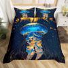 Cute Jellyfish Duvet Cover Full King Ocean Animal Themed Bedding Set for Adult Boys Underwater World Marine Life Comforter Cover