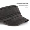 Men's Summer Flat Top Washed Military Baseball Cap