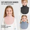 Warm Children's Scarf Windproof Turtleneck Fashion Knitted Fake Collar  Boys Girls