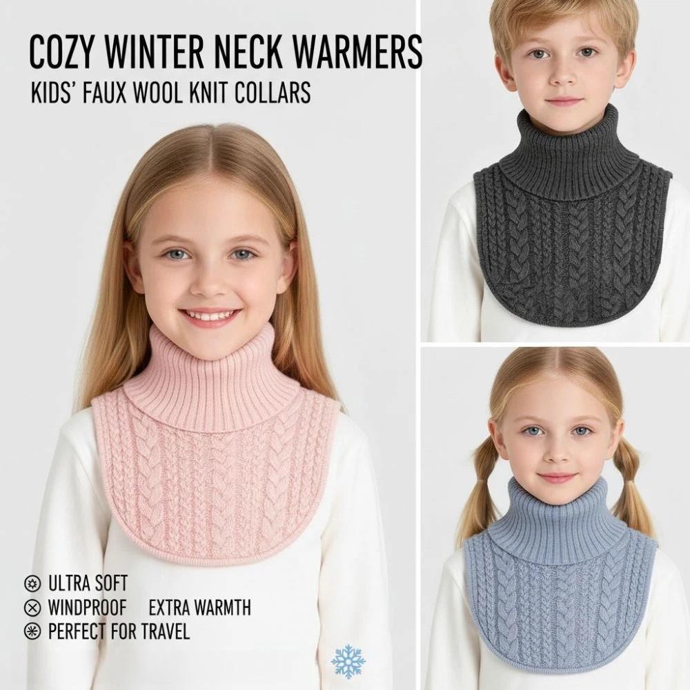 Windproof Children's Scarf Warm Neck Warmer Fashion Turtleneck  Boys Girls