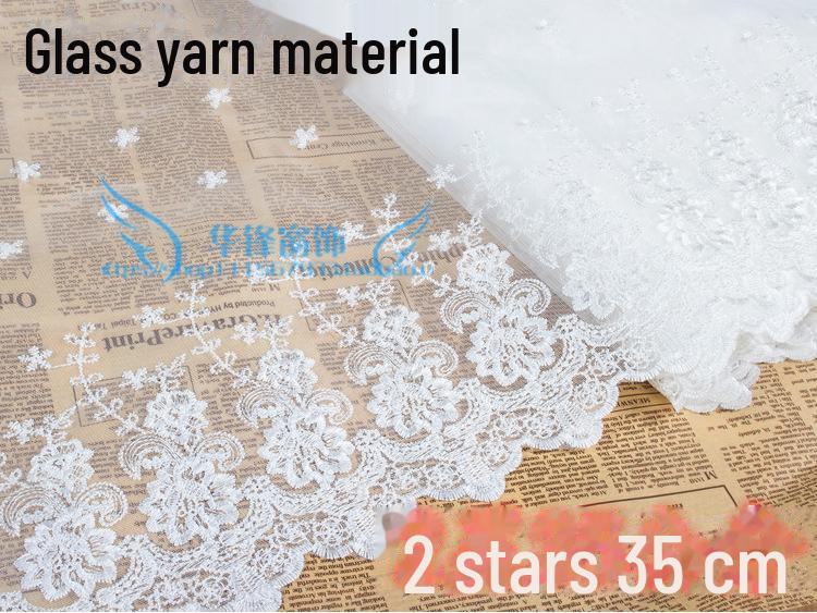 Weißer Spitzen-Netzrock-Vorhang: Besticktes DIY-Bekleidungsaccessoire, 10-65 cm, 13 Meter