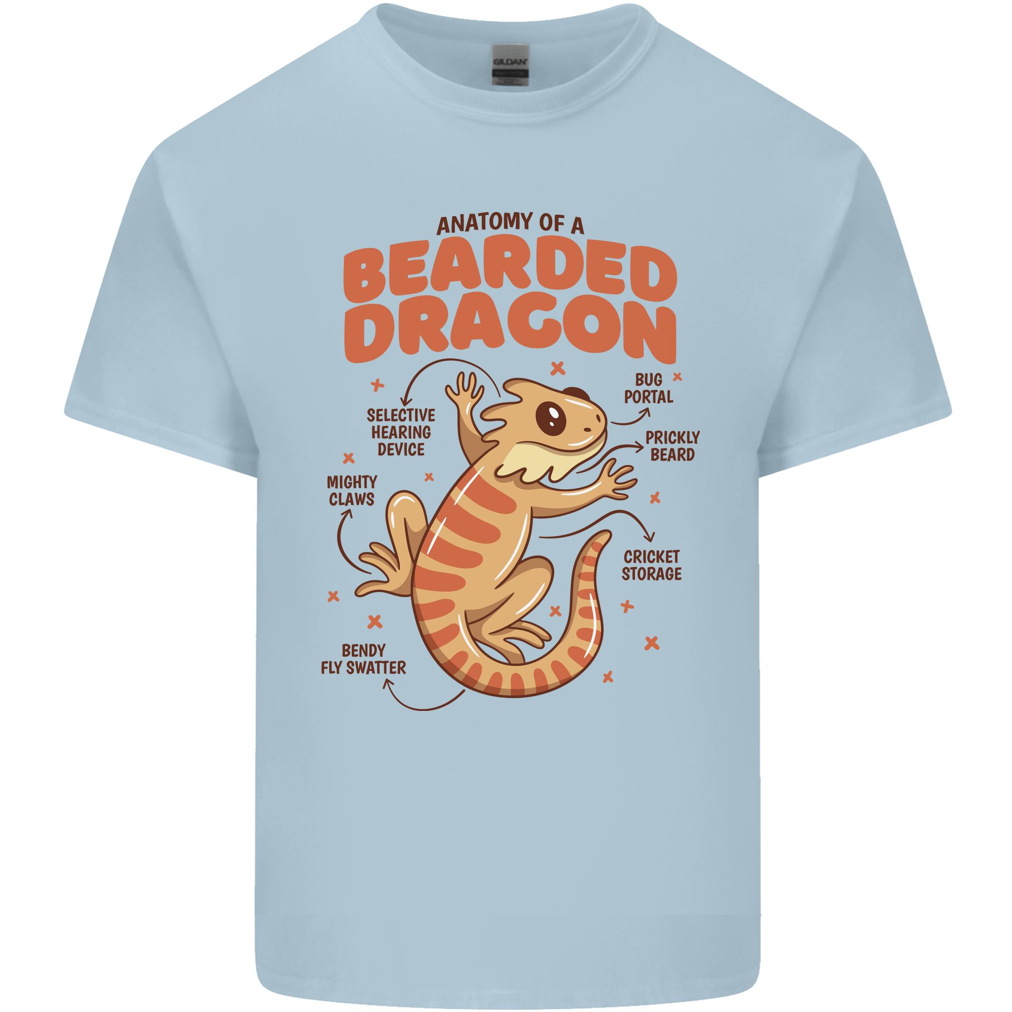 Bearded Dragon Anatomy Lizards Reptiles Unisexs Light Cotton TShirt S