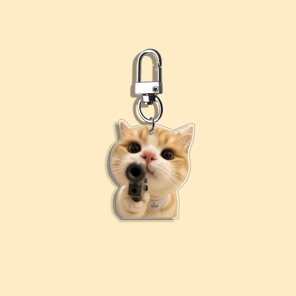Funny Cat Keychain Student Gift Bag Women's Bag Cute Things Gift For Best Friends Cartoon