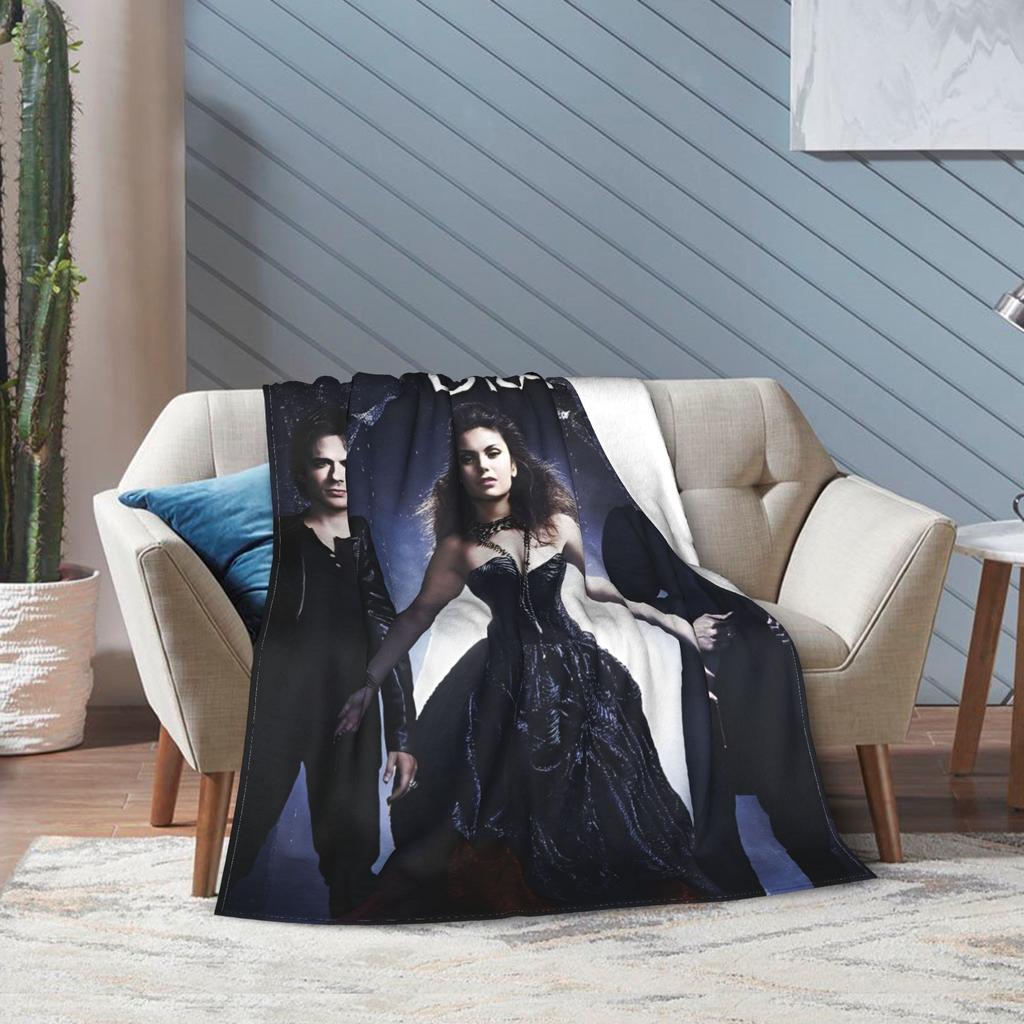 The Vampire Diaries Printed Blanket For Men Women Warm Cozy Fluffy Throw Blankets for Couch 50x60 Inches Multiple Sizes
