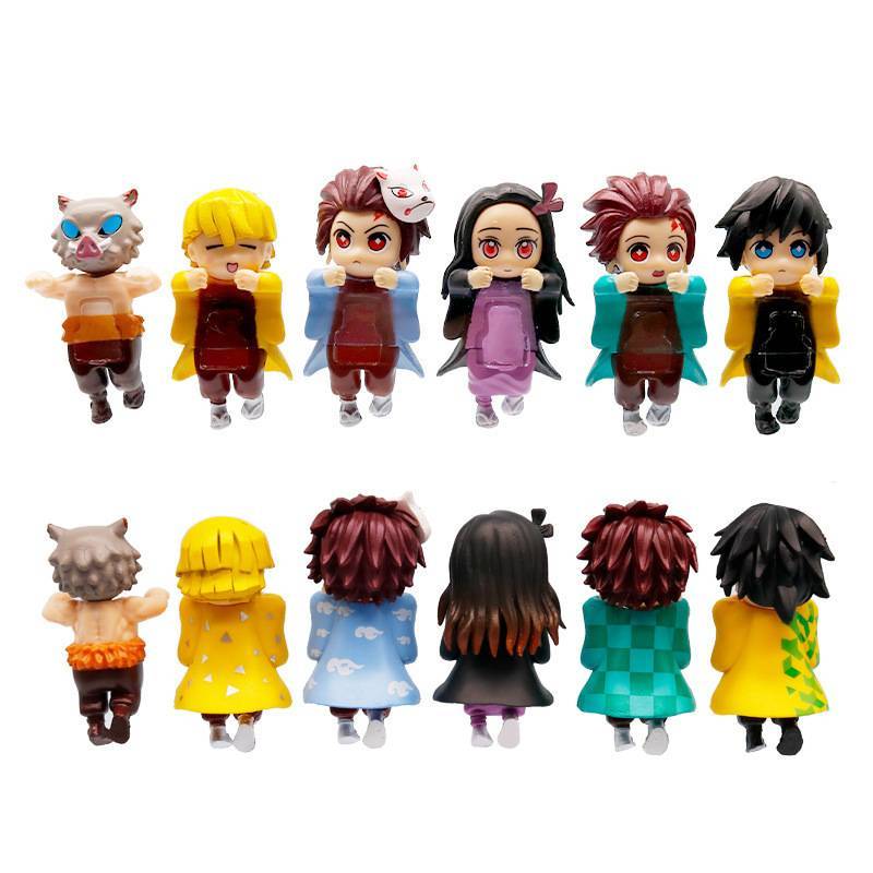 

Demon Slayer Kimetsu No Yaiba Pvc Figurine Set Collectible Anime Character Collectible Display For Fans
