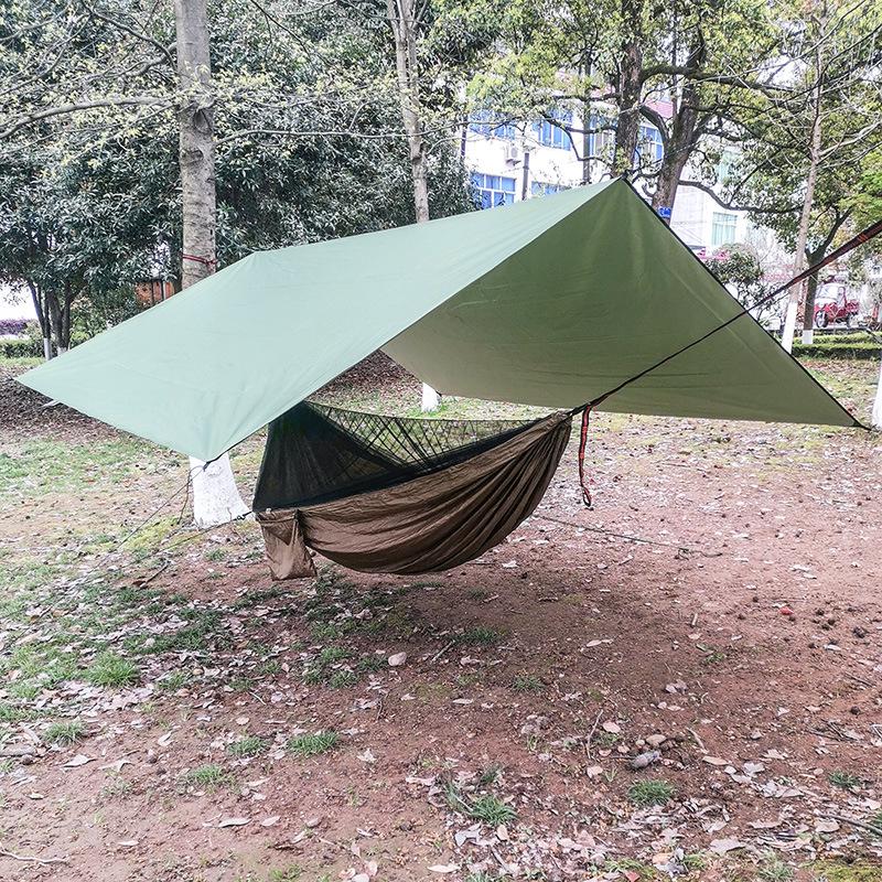 Quick-Open Mosquito Net Hammock Tent: Parachute Nylon for Camping & Outdoor Leisure