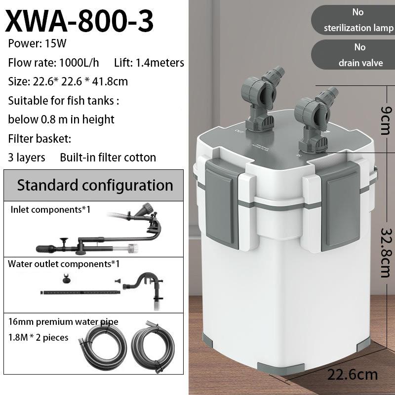 Aquarium Filters Barrel Fish Tank External Filter Fishbow Oil Film Removal Filters Barrel Pond Activated Carbon Filter System