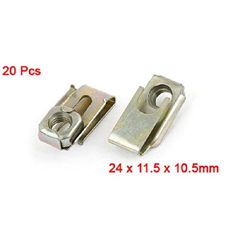 20X Metal M6 Spring U-Type Clips Rivets Fastener Speed Nuts For Car Panel Fender