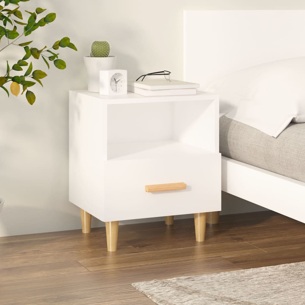 Nightstand White 40 x 35 x 47 cm