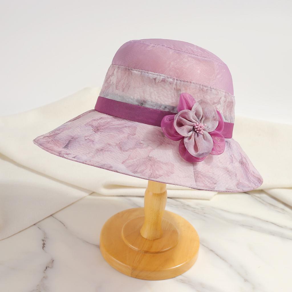Eugen yarn sun hat elegant basin hat women's spring summer fashion thin mother sun hat in the elderly sun hat