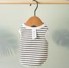 Popular dog clothes spring and summer striped waffle vest medium and small dog summer thin pet clothes