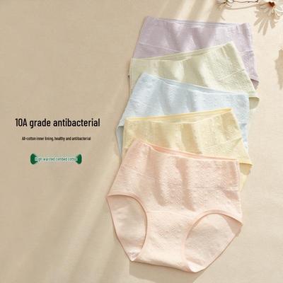 Plus Size Women's Seamless High Waist Cotton Underwear with Antibacterial Extended Crotch - Fits Up To 300 Lbs