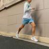 Li Ning Running Series Logo Color Block Packable Hooded Sports Jacket Men Jackets Light-Blue AFDS365-8