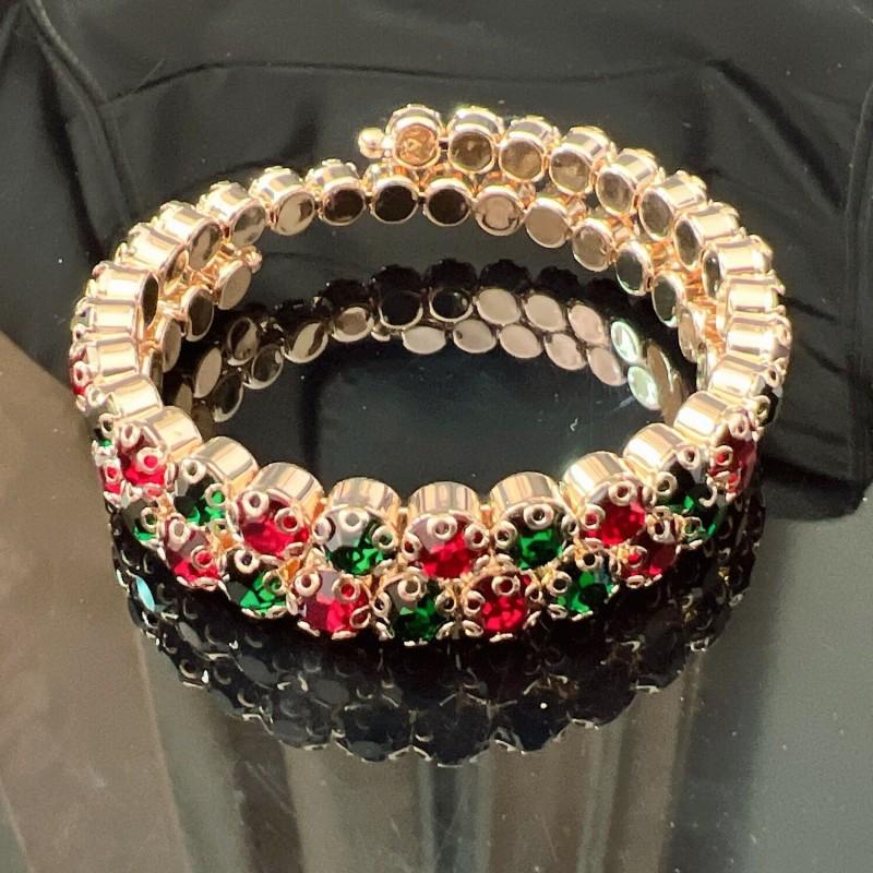 Bridal Bracelet AB Rhinestone Wrapped Full Diamond Open Bracelet Crystal Bracelet Accessories