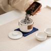 4 Piece Set of Portable Teacup Set Travel Set Ceramic Kung Fu Tea Set Outdoor Camping One Teapot and Two Cups of Gifts