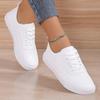 Women's Minimalist Low-Top Sneakers - Lace-Up Round Toe Casual Shoes with Soft & Cushioned Sole for Daily Wear, Hand Washable Outfits