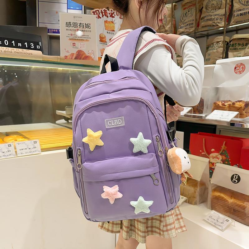 Campus Backpack Women's Backpack Junior High School Student Schoolbag