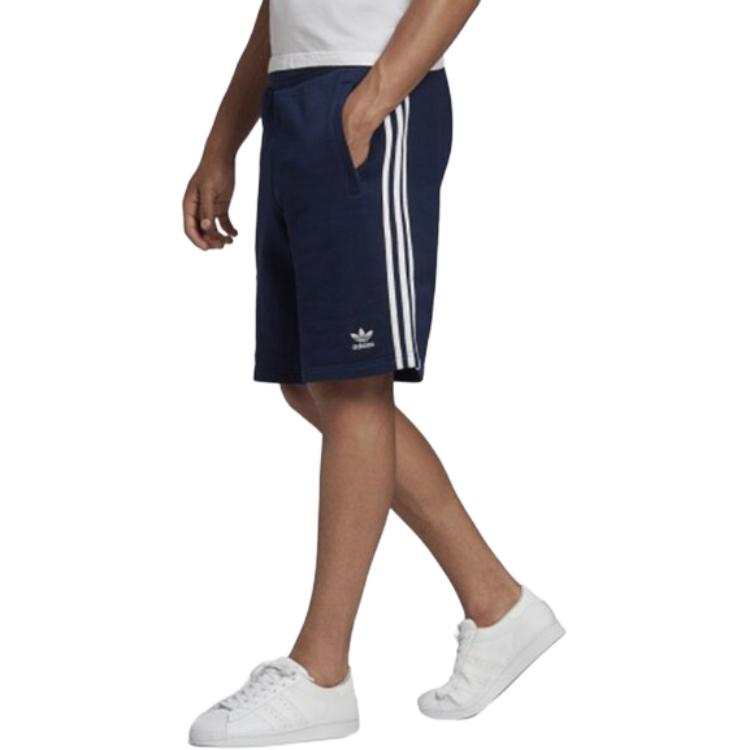 adidas Originale Gestreifte Bequeme Colorblock Sportshorts Herrenshorts Marineblau Weiß GT9918