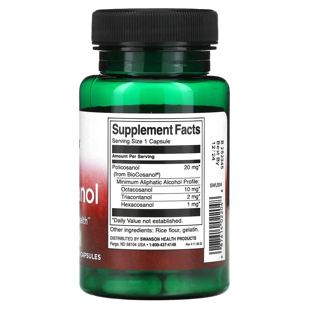 Policosanol, 20Mg, 60 Capsules