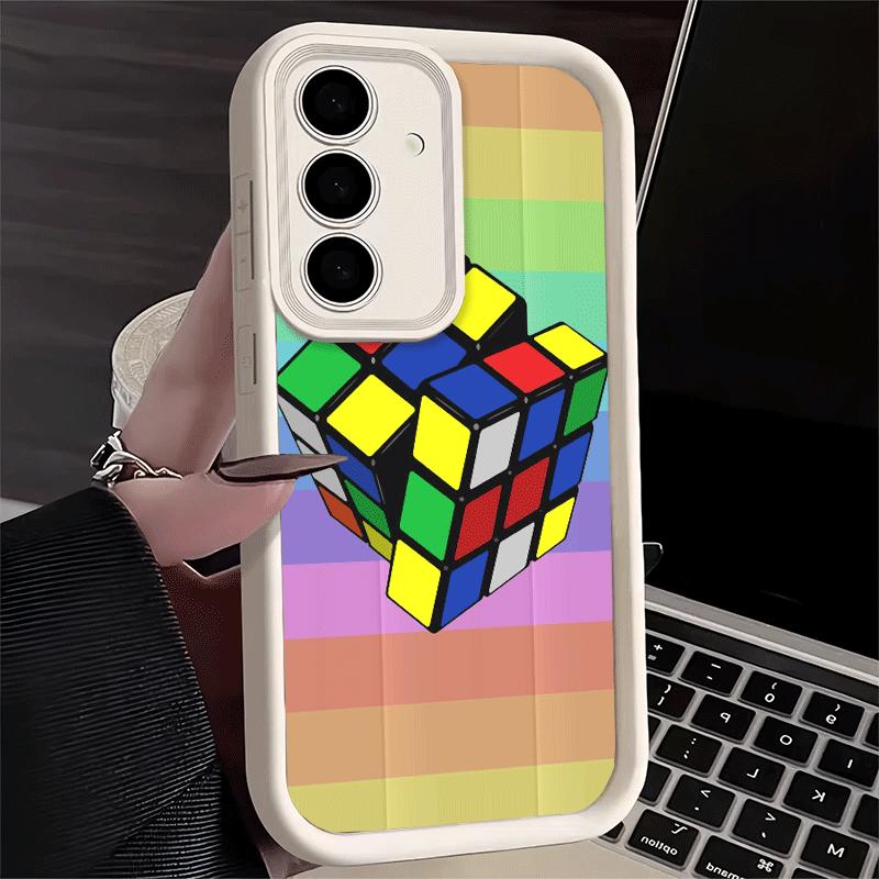 Phone Case for Samsung Galaxy S26 S25 Ultra S24 FE Rubik Cube Formula Spoofs Math Shell S23 Plus S22 + S21 S20 5G Soft Silicone