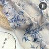 100cm Chinese Style Linen Fabric Summer Thin Tang Dynasty Princess Pattern Painting Fabric for DIY Hanfu Dress Cheongsam