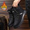 Men's snow boots winter velvet thickened warm men's cotton shoes high-top thick-soled Martin cotton boots casual tooling cotton boots