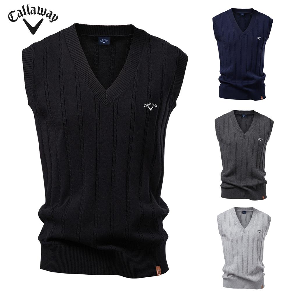 Callaway Výšivka Podzim/Zima 2025 Evropská velikost Výstřih do V Smažené koblihy Svetrová vesta pro pánský business svetr Vesta
