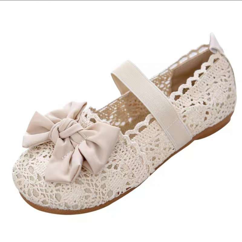 2025 summer new old north cloth shoes women's bow hole hollow maternity shoes fisherman shoes Doudou women's single shoes
