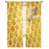 Bee Honeycomb Sheer Curtains Bedroom Voile Curtain Living Room Window Sheer Curtains Kitchen Tulle Drapes