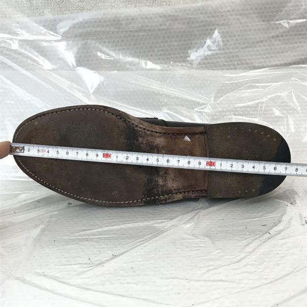 Saxone England Vintage Coin Loafer 7 25.5 Brown Business Dress Shoes(USED)