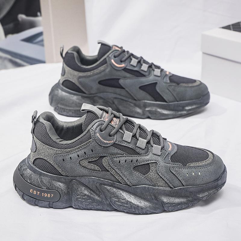 

Осенняя мужская обувь, новые дышащие сетчатые туфли, мужская модная универсальная обувь для увеличения внутренней высоты, спортивная обувь для отдыха и бега, модная обувь для папы 39