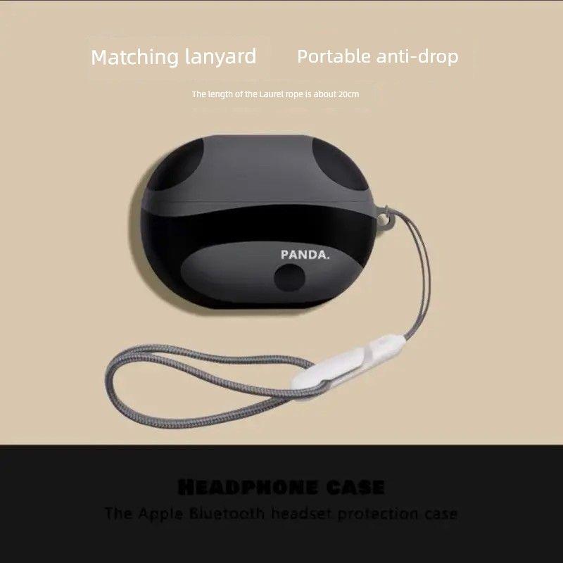 

For Redmi Redmi Buds4 Pro Bluetooth Headset Protective Cover 5 Pro Silicone Frosted 4pro Earphone Case Red Rice Buds4Pro Panda-Black [with lanyard]]