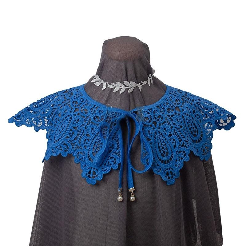 Perfect Match Venice Cotton Lace Collar Appliques,Milk White Emboridered Collar ,Cotton Floral Emboridered Collar 1 Pcs
