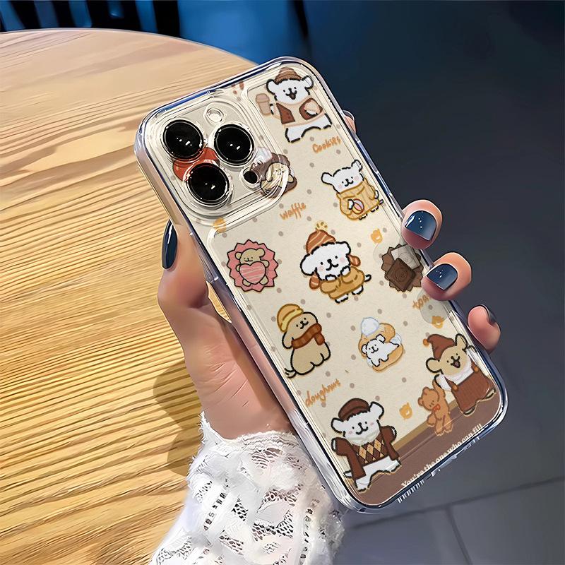 The Little Dog Cartoon Is Suitable for Apple 16 Phone Case 15plus, Transparent 14 Silicone 13mini Protective Case 12promax