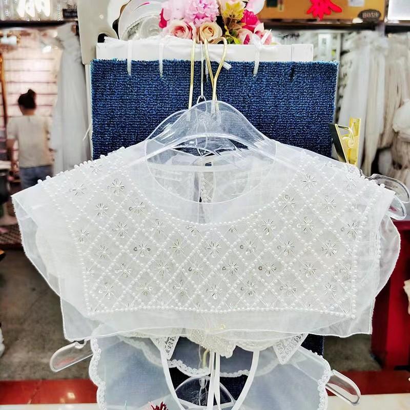 Girl Hollow Mesh Collar With Artificial Pearls And Rhinestone Decor Gift For